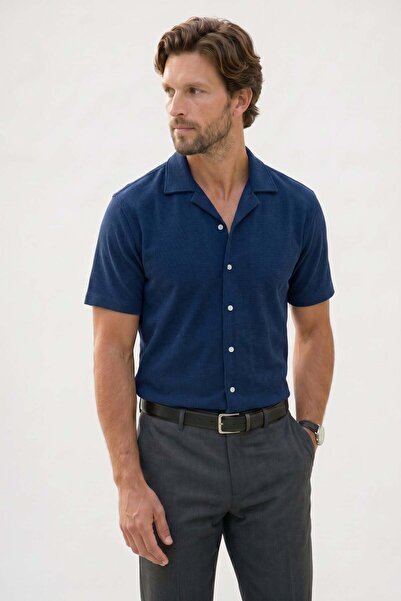 Tudors Ανδρικό πουκάμισο Relax Fit με άνετη εφαρμογή, κοντό μανίκι, γιακά Apa...