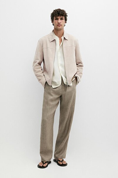 Massimo Dutti Hakim yaka süet deri ceket