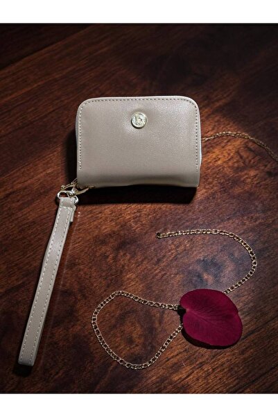 SÜNELA Double Zipper Small Mini Wallet Made of First Quality Artificial Leather