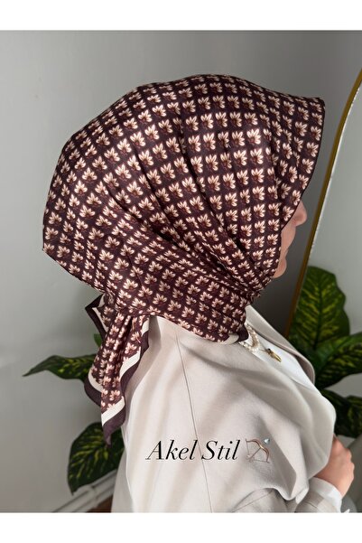 Akel Stil19 kahve yazlık terletmeyen Soft eşarp