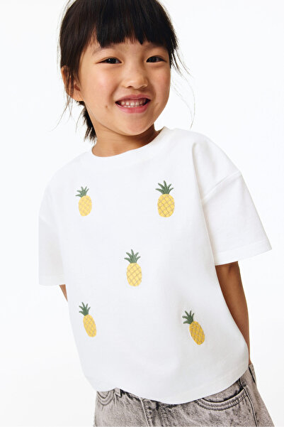 H&M İşlemeli Tişört