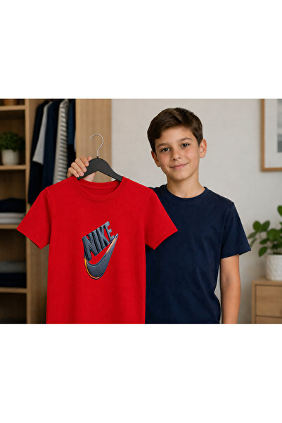 Malfini Παιδικό μπλουζάκι 100% βαμβακερό με στάμπα Nike, για ηλικίες 4-12 ετών