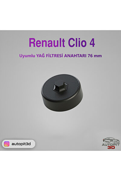 AutoPit 3D Renault Clio 4 Uyumlu Yağ Filtresi Anahtarı 76 mm