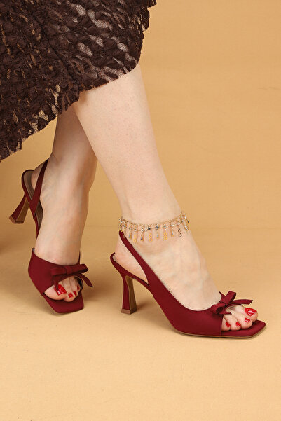 Nilsa Shoes Γυναικεία βραδινά παπούτσια με φιόγκο και τακούνι