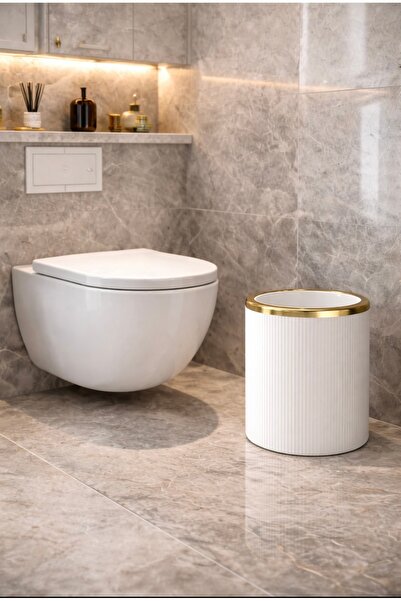 Maya Home BEYAZ GOLD YALDIZLI 7 LİTRE KOVALI