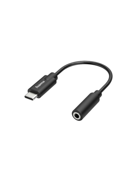 Hama Adaptor audio 200318, USB-C - Jack 3.5mm (Negru)