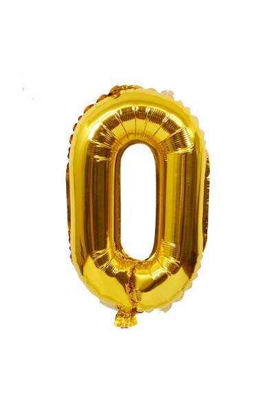 OEM Gold Number 0 Balloon (40cm)