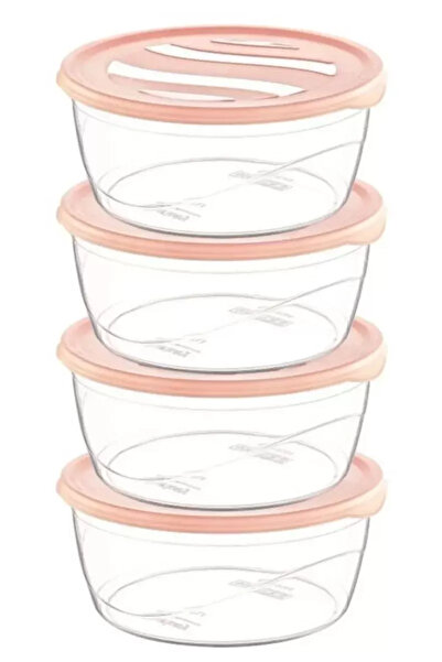 Generic Brand حاوية تخزين كريزما الدائرية 4 قطع رقم: 1 Royaleks-CKN2153
