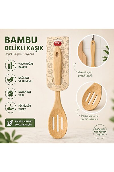 Coşev Bambu Delikli Kaşık