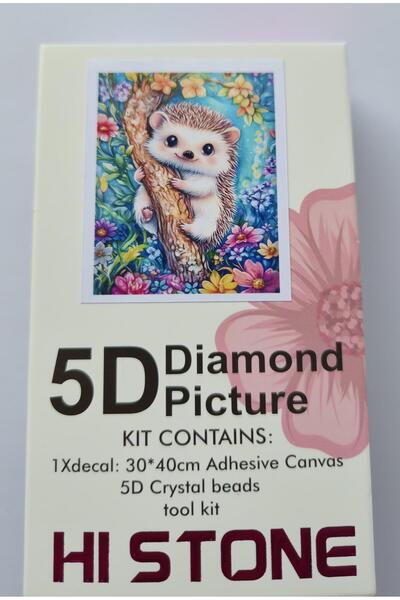 Liva Craft Κιτ Κεντήματος με Χάντρες 30 x 40 Χαριτωμένος Σκαντζόχοιρος