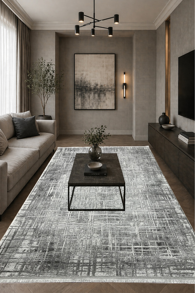 ünalcarpet 4m2 ve 6m2 Ebatlarında Antialerjik Modern Kalın Yumuşak Dokulu Sal...