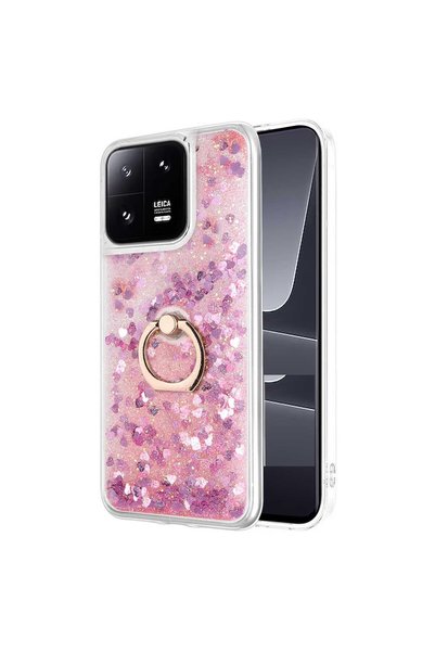 Pilanix Xiaomi Mi 13 Kılıf Yüzüklü Standlı İçi Sulu Hareketli Milce Kapak