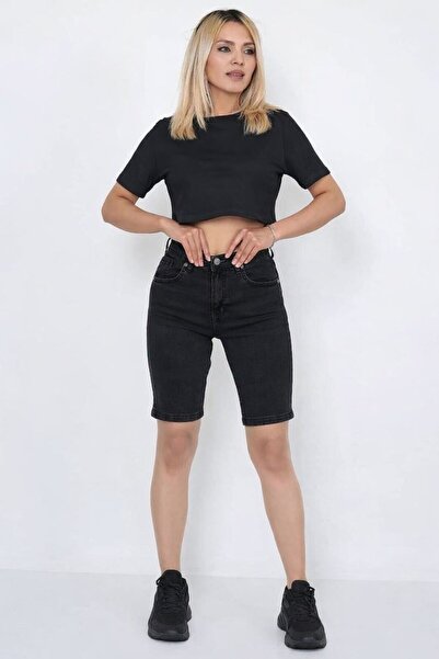 Semesia Slim Denim Şort