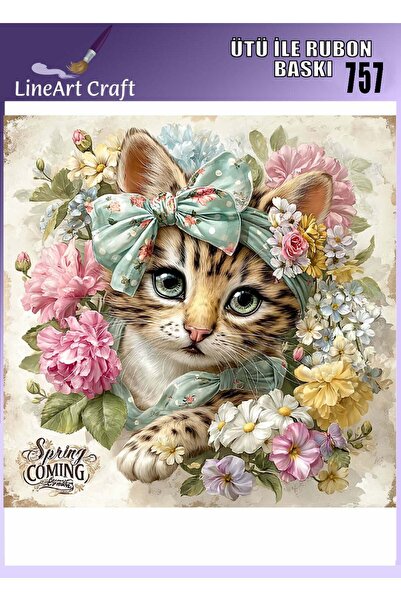 LİNEART Iron-On Rubon Transfer Printing for Wood & Fabric Transfer No:Rb757-3...