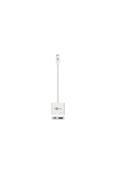goobay Stație/replicator USB-C - HDMI + USB-C Alb (62110)