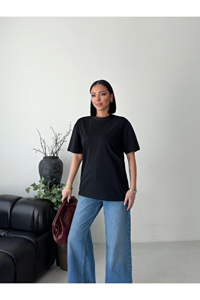 Stone Women's 100% Cotton Basic T-Shirt – Relaxed Fit Casual Short Sleeve T-S...