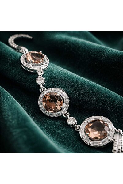 Jane Silver 925 Ayar Gümüş Zultanit ve Markazit Taşlı Yuvarlak Bileklik
