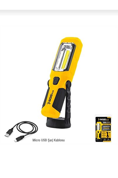 SGS şarjlı led fener 350 lümen 3.7v 1200/mah