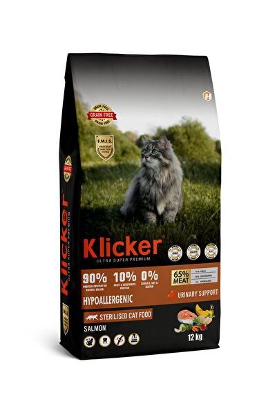 klicker STERİL YETİŞKİN KEDİ KURU MAMASI SOMONLU 12 KG