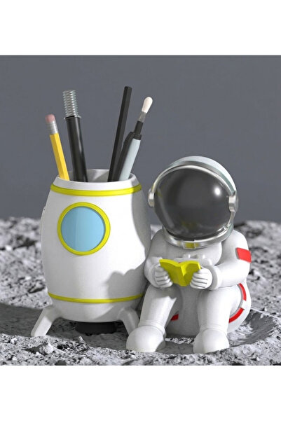 OKO DESİGN Tasarım Astronot Kalemlik Astronot Figür Masaüstü Dekoru