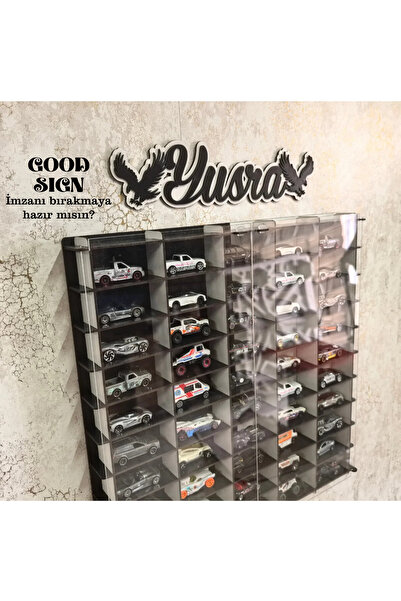 GOOD SIGN Pleksi Kapaklı 1/64 Ölçek 50Araçlık Hotwheels Matchbox metal araç U...