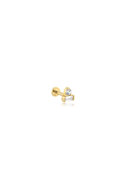 Cherry by Özkonak White Baget Dot Tragus Piercing