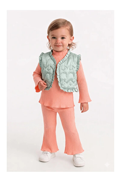 Mini Baray Ruffle Vest Eyebrow Corset Set 3-Piece Set (9-12-18-24 Months)
