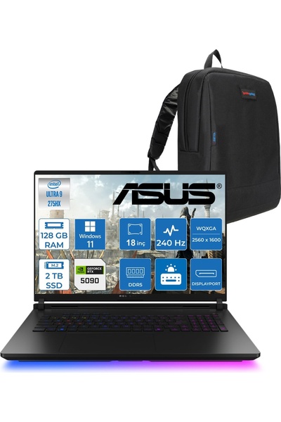 ASUS Rog Strix Scar 18 G835LX-SA156 Intel Core Ultra 9 275HX Aı 128GB 2tb SSD...