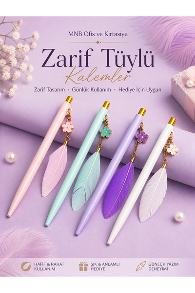 versatile Premium Zarif Tüylü 0.7mm Versatil Kalem - Ofis, Okul ve Hediye İçi...