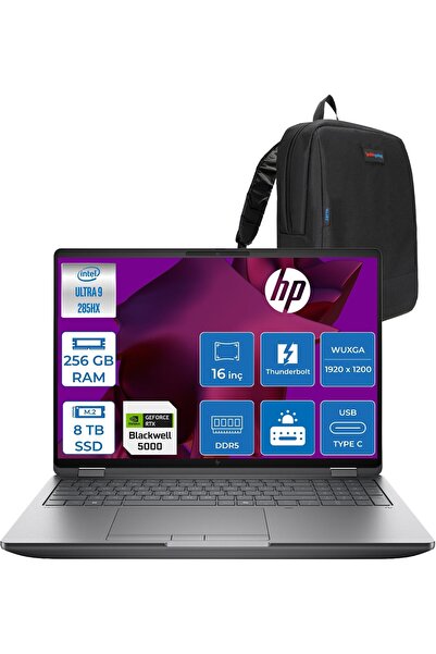 HP Zbook Fury G1I Intel Ultra 9 285HX Ddr5 256GB 8tb SSD 24GB/RTXPRO5000 Wuxg...