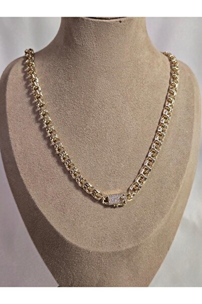 Roseliere Jewelry Gourmet Serisi Kalın Gold Gurmet Kolye 14K VIP Altın Kaplam...