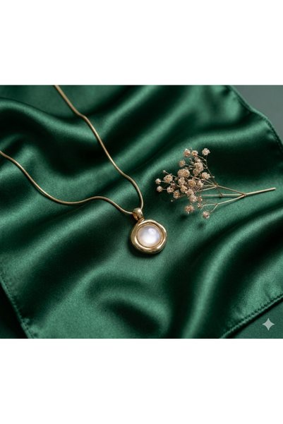 Çelik Stainless Authentic Model Gold Necklace – Stylish and Elegant Women's Necklace