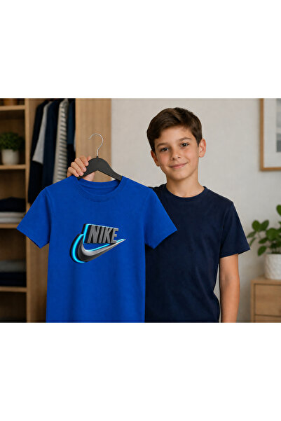 Malfini Παιδικό μπλουζάκι 100% βαμβακερό με στάμπα Nike, για ηλικίες 4-12 ετών