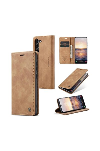 Caseme -013 Retro Θήκη Βιβλίο Brown (Samsung Galaxy S25 Plus 5G)
