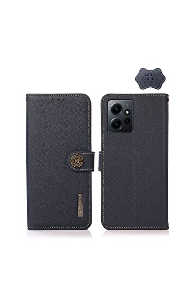 KHAZNEH Custer Δερμάτινη Θήκη Πορτοφόλι Blue (Xiaomi Redmi Note 12 4G)