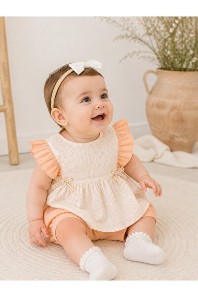 Pure Boutique Set bebe fetita muselina 2 piese – bluza cu volane si pantaloni...
