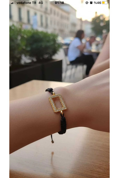 Rana Gümüş Makrume İpli Gram Altın Bilekliği