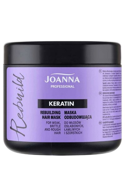 JOANNA Mască profesională de păr cu cheratină pentru reconstituție 500g