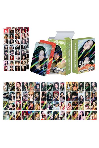 Kpop Dünyasi TWICE '' Chaeyoung '' Çift Yön Baskılı Hologramlı Lomo Card Seti...