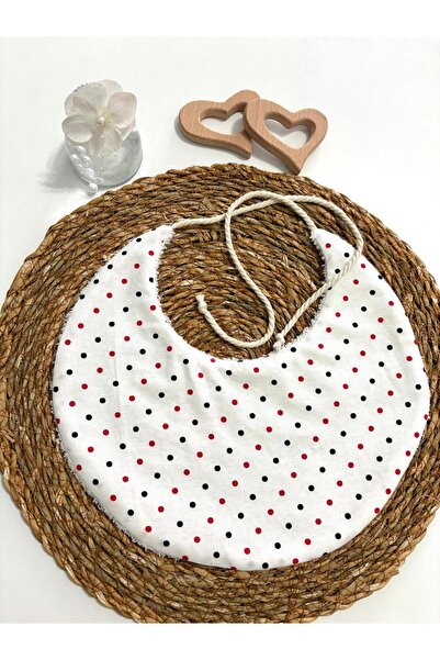 LUMİBABY BUTİK Baby Bib, Polka Dot Pattern, 100% Cotton, Handmade Soft Towel ...