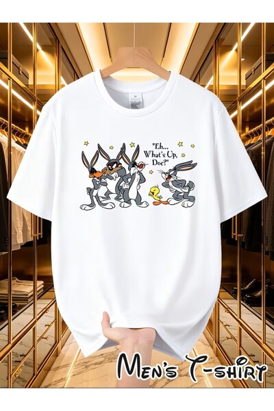 H&GHAMLEGİYİM Printed T-Shirt. Short Sleeve Summer & Spring Casual Top Wear T...
