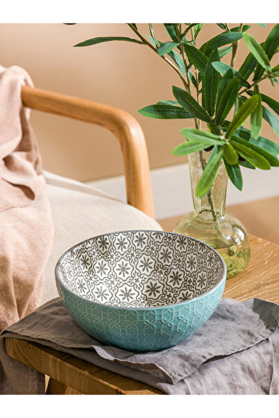 LC Waikiki Rmz Gi̇yi̇m Farkiyla Embroidered Porcelain Salad Bowl 20 cm