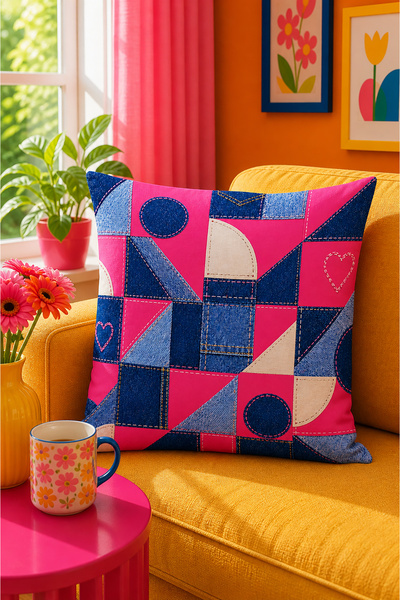 Bertille Home Σειρά Pop Art Κάλυμμα μαξιλαριού διπλής όψης με ψηφιακή εκτύπωση