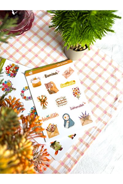 Kalbe İyi Gelenler Dini Motivasyon Sticker Seti 13 Adet Çıkartma