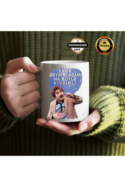 Sözlü Yazılı Premium Porselen Kupa Bardak