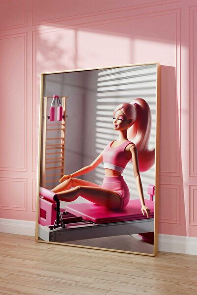 NinaStore Retro Bebek Pilates Sanat Baskısı: Sportif Ev Dekorasyonu (baskı)