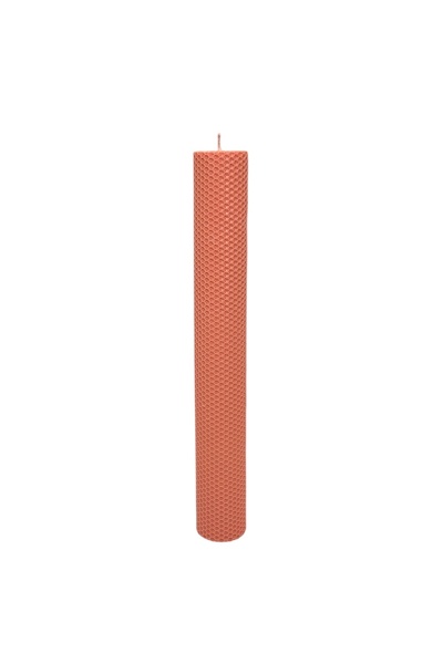 AFO Lumanare ceara naturala tip fagure 41cm somon deschis, diametru 5.5cm