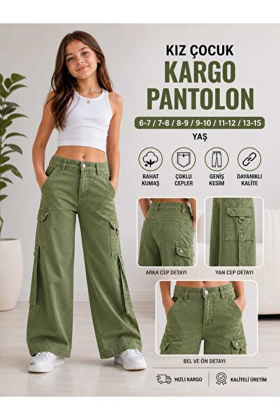 asyagiyimavm25 💚 Minik Stil İkonlarına Özel: Trend Kargo Pantolon!