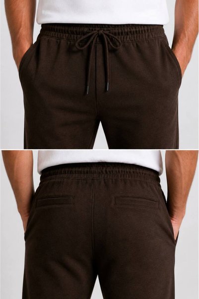 İng drop Pantaloni de trening pentru bărbați – croială normală, cu două buzunare, buzunare duble la spate