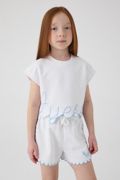 Tyess BG Store Girls' White T-Shirt